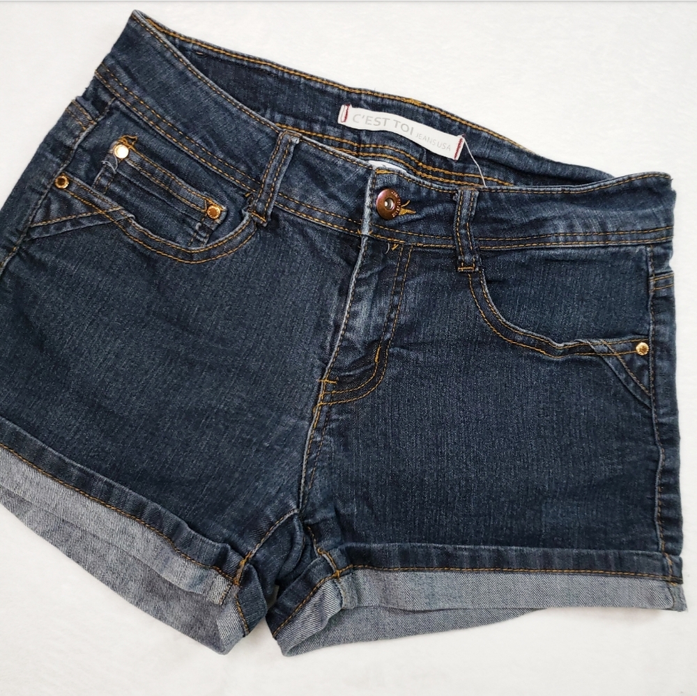 C'EST TOI Jean Shorts Size M